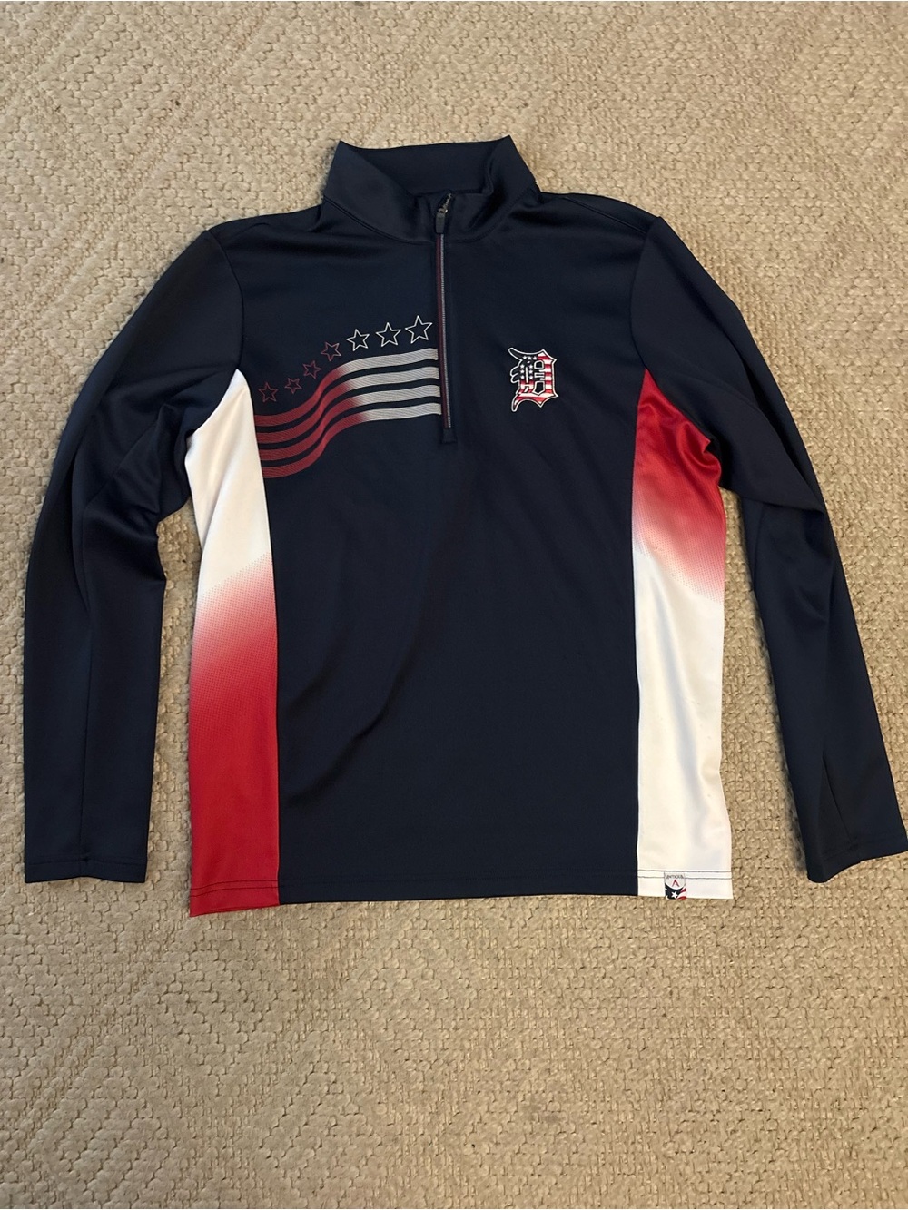 Antigua Black Athletic Pullover with White Logo